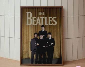 The Beatles Poster Set – 4 Printable PDF Designs, Instant Download Wall Art