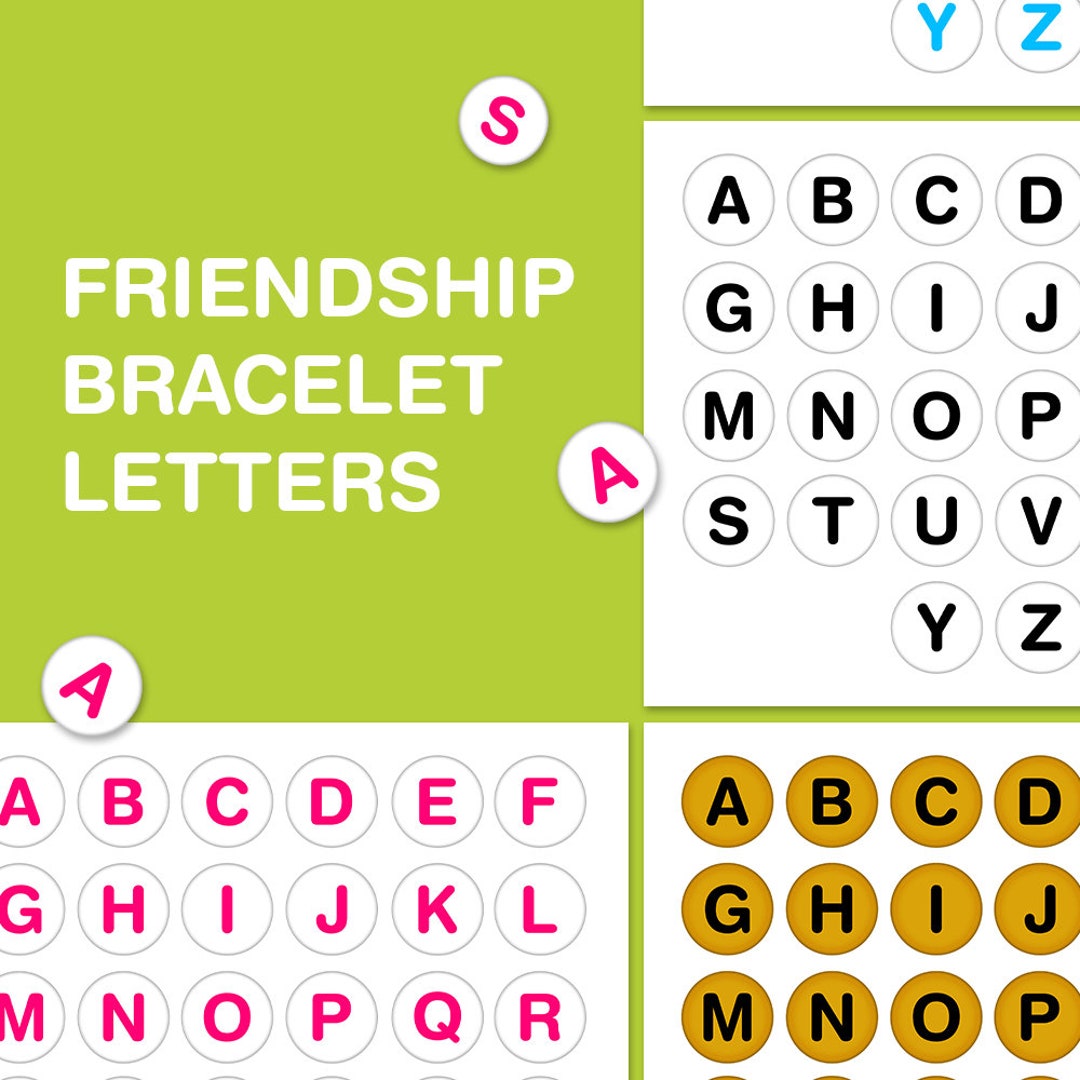 Friendship Bracelet Letters Swift Etsy