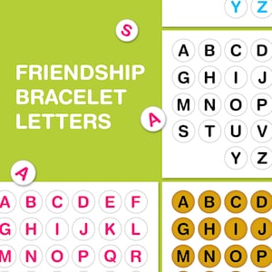 Pulsera de la amistad Letras Veloz