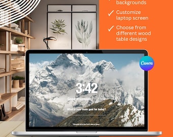 Customizable Laptop Mockup - Instant Canva Template Link for Easy Editing