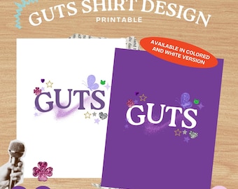 Olivia Rodrigo GUTS Album Shirt Design: PNG SVG (Digital Download)