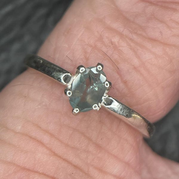 Alexandrit Ring: Sterling Silber, Edelstein