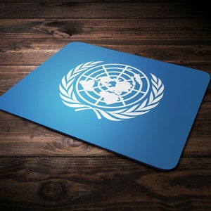 The United Nations Mousemat - Pad Mat the Un - Peace Mouse