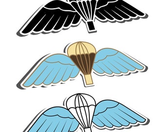 Para Jump Wings Sticker - British Army - Parachute Regiment - Badge Parachutist