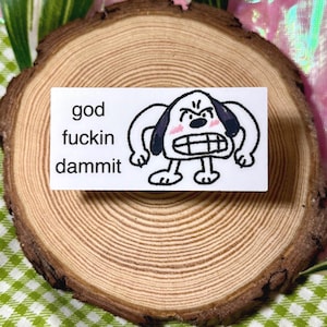Adesivo de Beagle Bravo - Meme Irreverente, Vinil Fosco à Prova d'Água