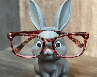Bunny Glasses Stand | Cute Rabbit Eyeglass Holder | 3D Printed Glasses Organizer | Bunny Lover Gift | Desk & Nightstand Decor