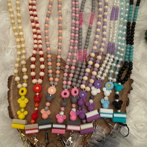 Disney Mickey and Minnie Lanyards I *NEW!* Customize Your Colors I Personalized Disney Lanyard