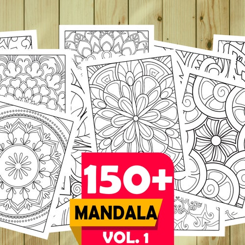 Coloring Book Pdf Coloring Pages for Adults and Kids Mandala - Etsy