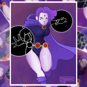 Raven Art Print Teen Titans image 1