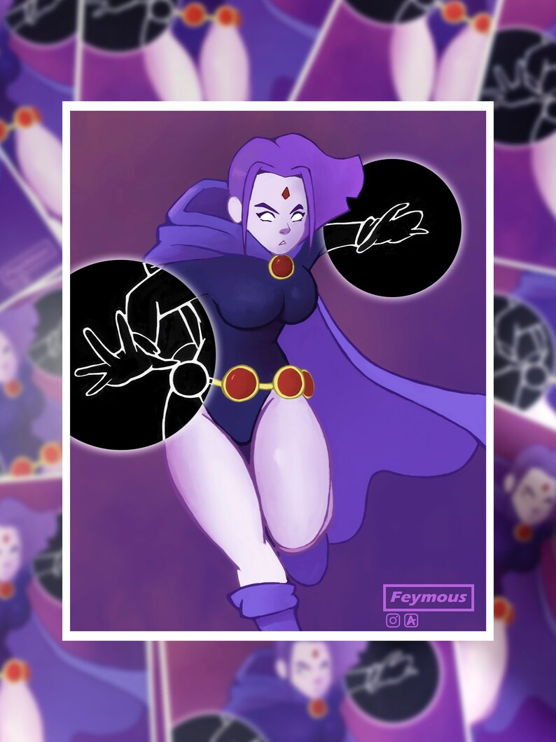 Raven Art Print Teen Titans image 1