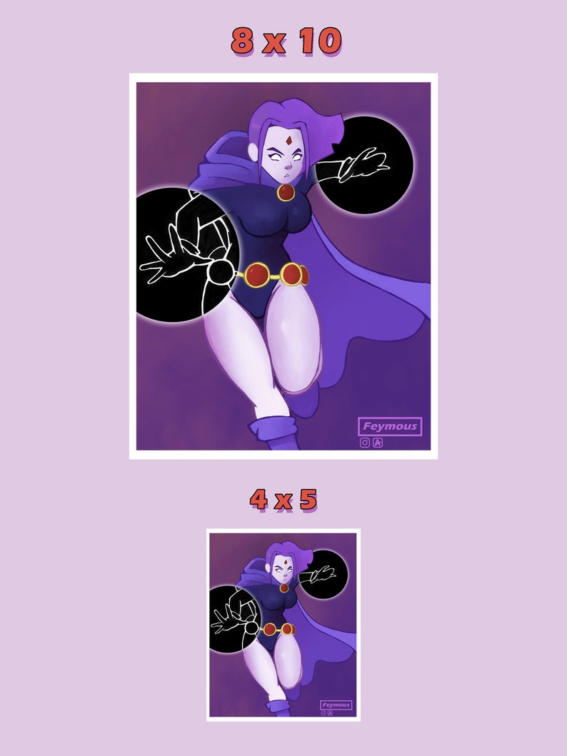 Raven Art Print Teen Titans image 2