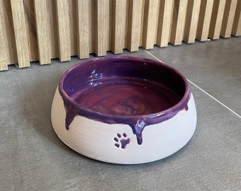 Ceramic Pet Bowl  Handmade, Dog Cat Bowl, Food Water Bowl  New Pet Owners, New Home Gift