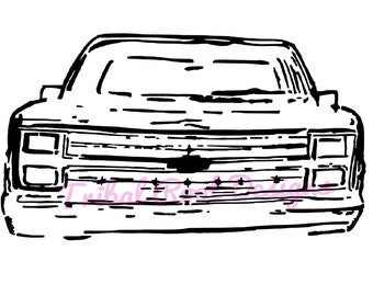 スクエアボディトラックPNG