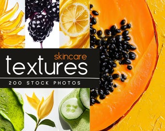 Skincare Textures Bundle, 200 Skincare Photos, Beauty AI Images, Organic Textures, Serum Cream Lotion Textures, Aesthetic Skincare Photos