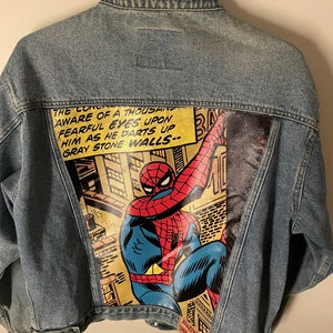 Spider Man Jean Jacket - Etsy