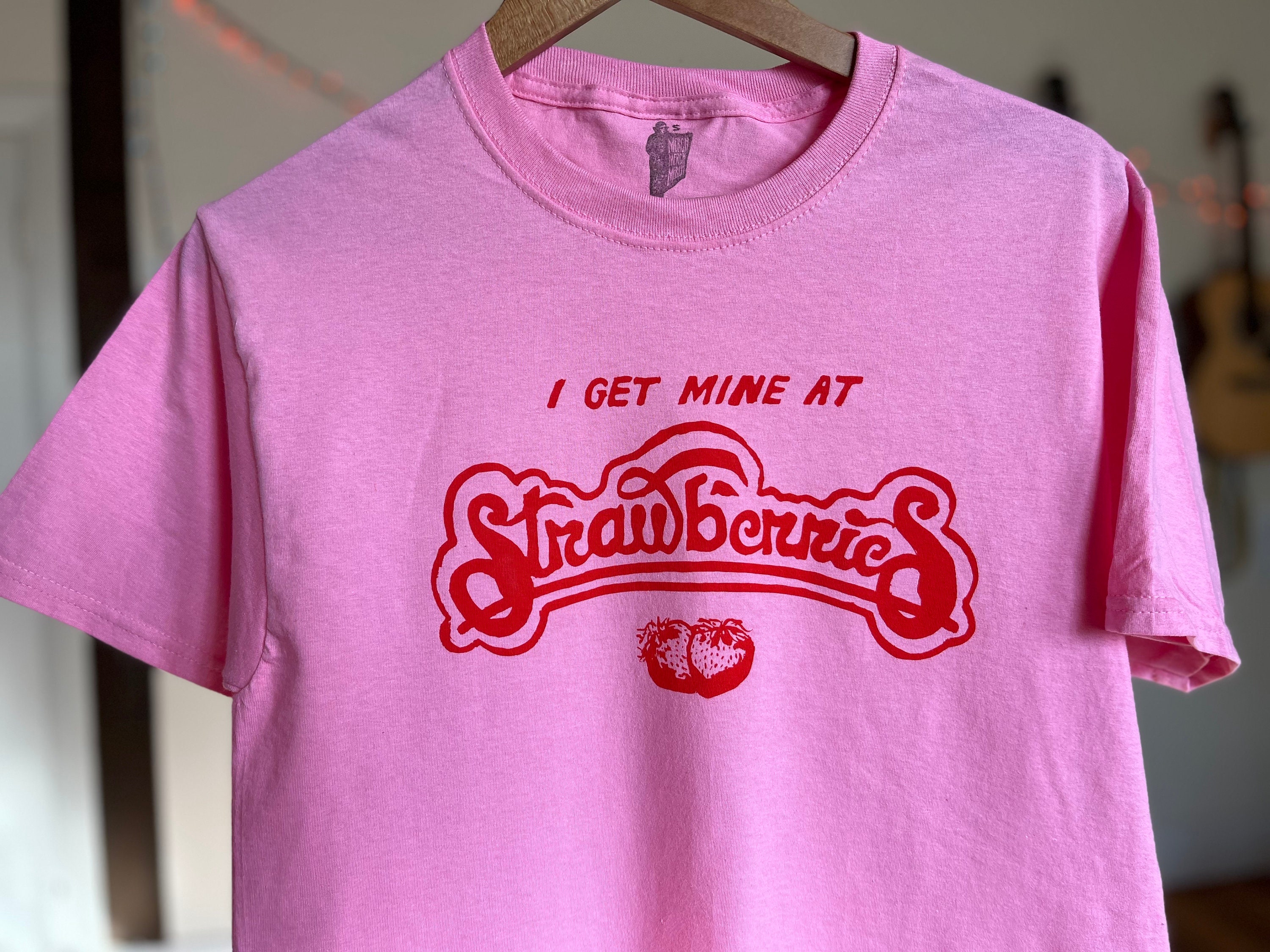 Strawberries Record Store Retro Vintage Inspired Brand New Original