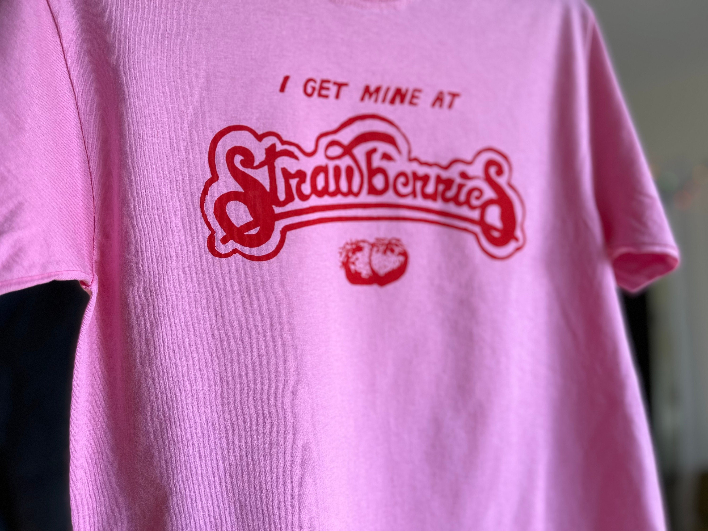 Strawberries Record Store Retro Vintage Inspired Brand New Original