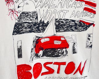 Boston Massachusetts worst drivers funny cute t-shirt great for gifts for women and men