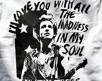 Bruce Springsteen the Boss Born To Run organic cotton t shirt unisex original design handmade printed graphic shirt