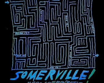 Somerville massachusetts retro funny cute t-shirt great for gifts for women and men