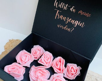 Vraag het aan bruidsmeisje | Bruidsmeisjesdoos l Geschenkdoos l Bruiloft l Wil jij mijn bruidsmeisje zijn? Doos met strik en magneetsluiting