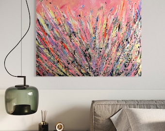 Cuadro abstracto acrílico sobre lienzo 70 x 60 cm