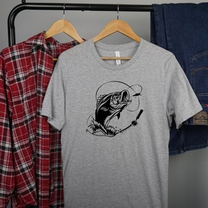Bass Fishing Shirt, Fishing Gifts, Bass Fish American Flag Shirt