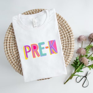 Groovy Pre-K Squad Shirt: Rainbow Graphic Tee