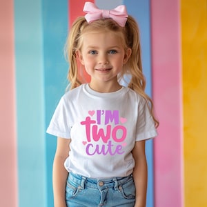 2nd Birthday T-shirt, Girls Second Birthday, Toddler Birthday Shirt, I’m Two Cute
