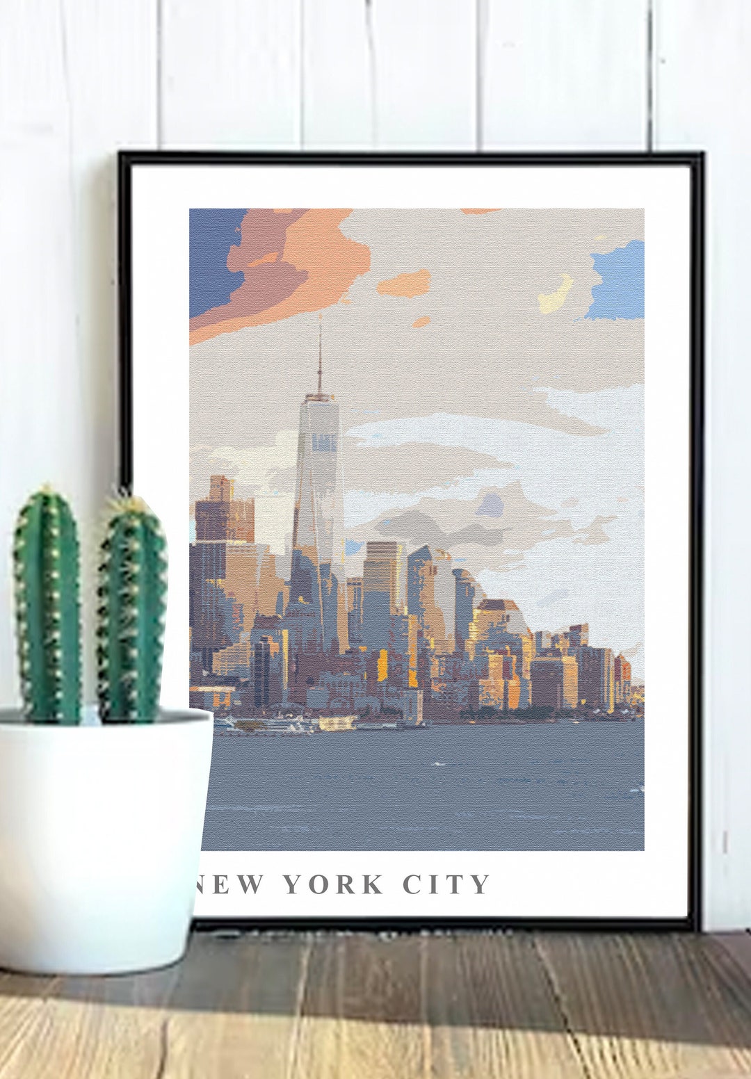 New York City Skyline Digital Print Wall Art - Etsy