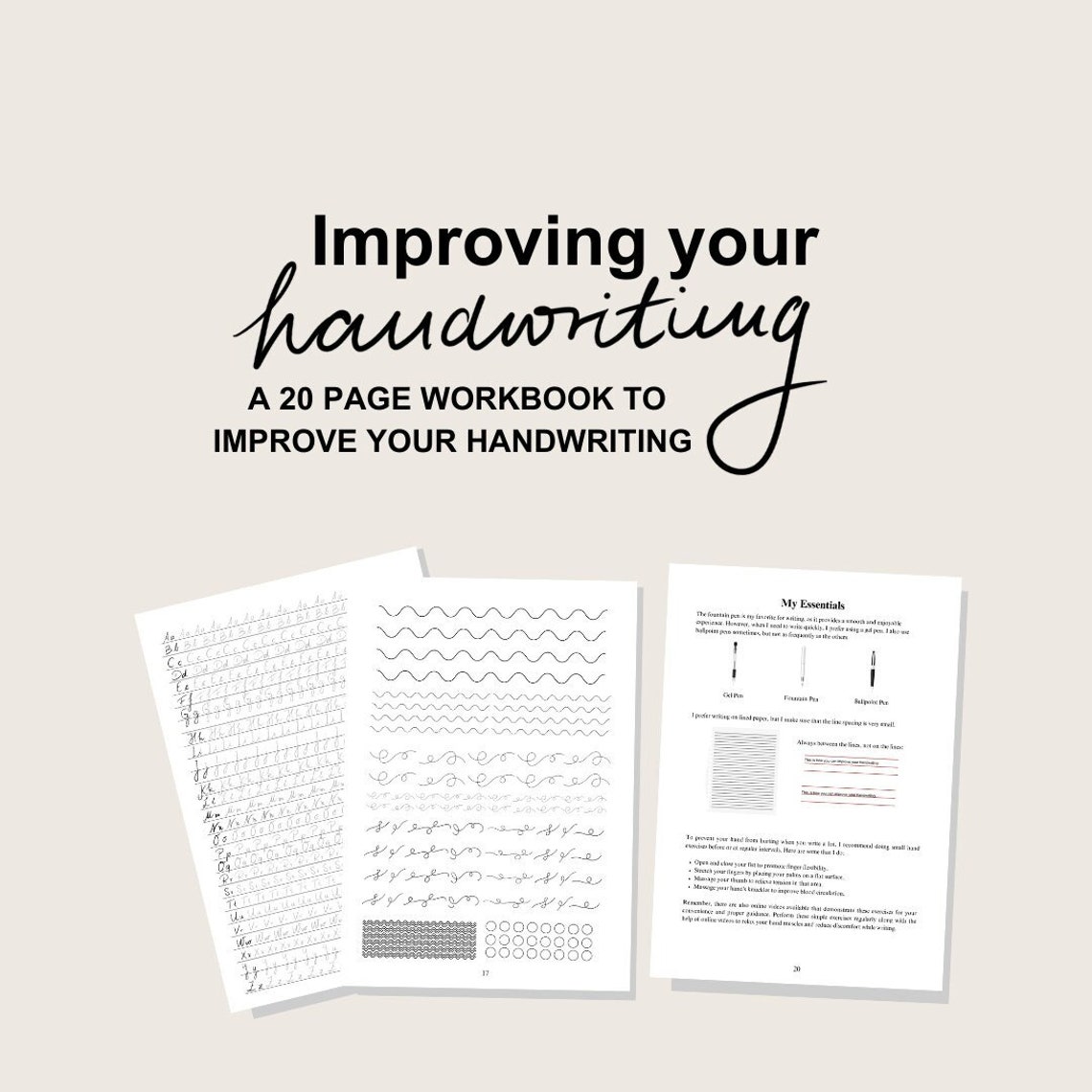 Improve Your Handwriting: A Full Guide With Exercises - Etsy