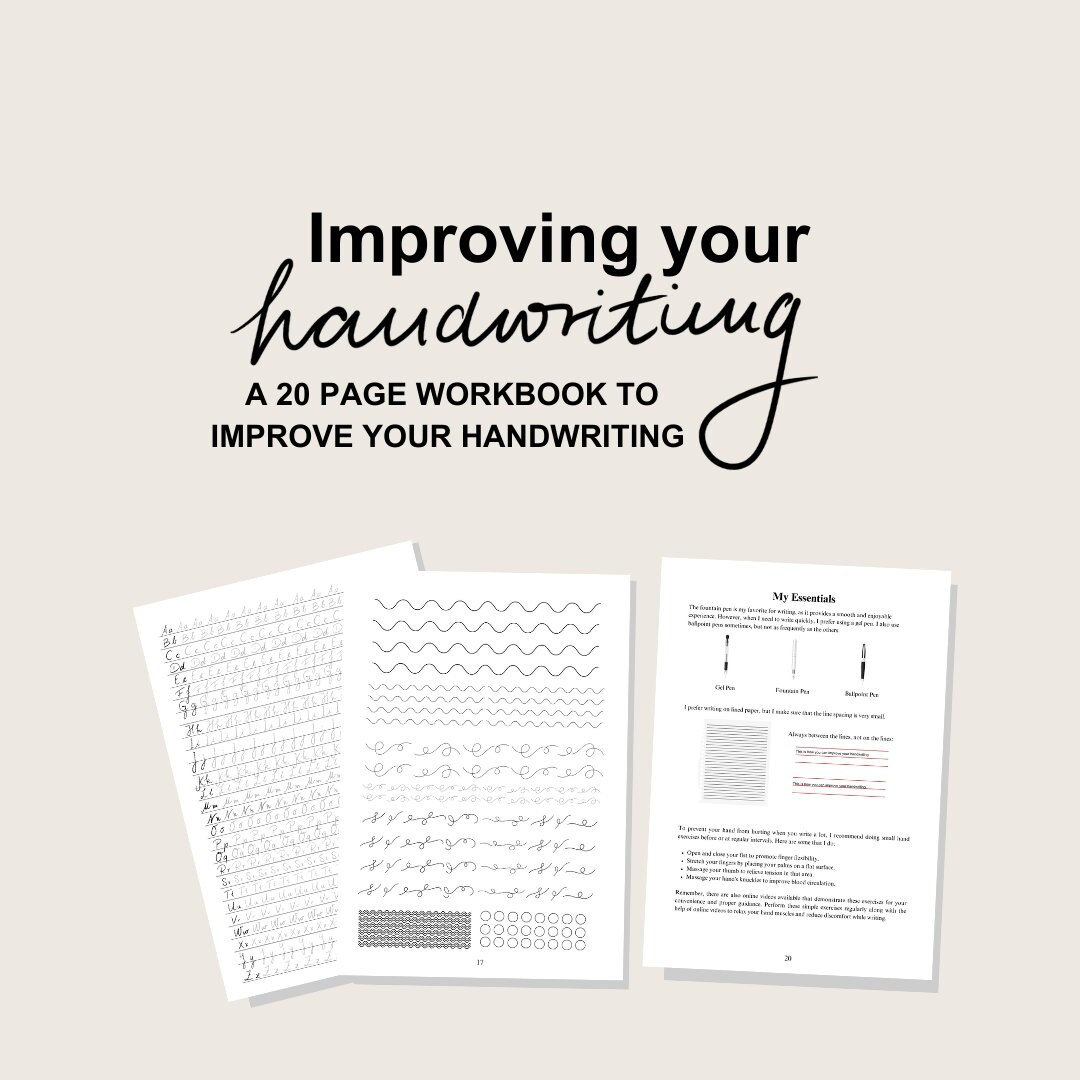Improve Your Handwriting: A Full Guide With Exercises - Etsy
