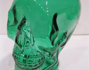 Glass SKULL, 9  Colors Options, Life Size Skulls (Mannequin Heads). Great for Room Decor, Display Hats, Wigs, Headphones, Masks.