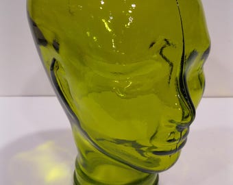 Glass Head, 6 Colors Options, Life Size Mannequin Head. Great for Room Decor, Display Hats, Wigs, Headphones, Masks.