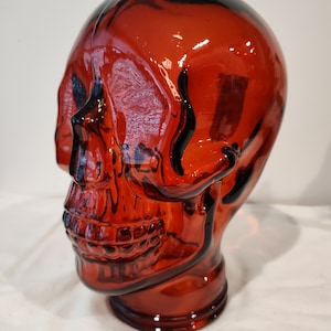 Glass Skull, 10 Colors, Life Size Skeleton Mannequin Head. Great for Room Decor, or Display Hats, Wigs, Headphones, Masks