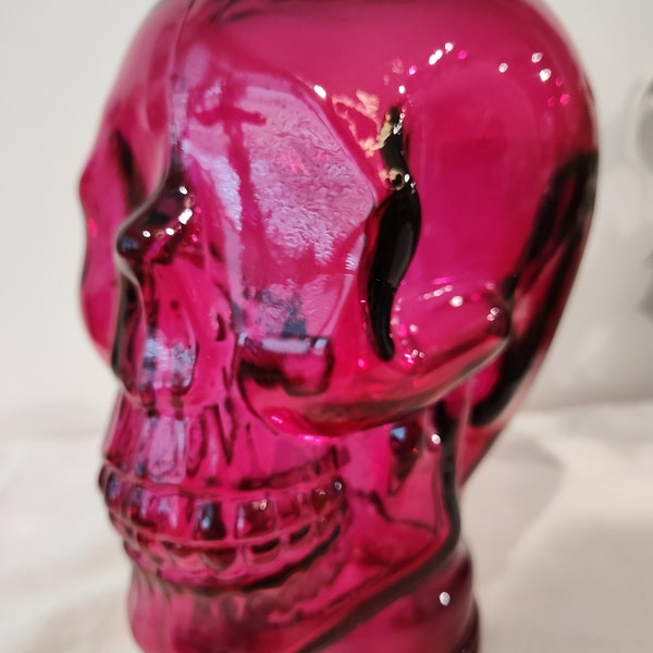 Glass Skull, 9 Colors, Life Size Skeleton Mannequin Head. Great for Room Decor, or Display Hats, Wigs, Headphones, Masks