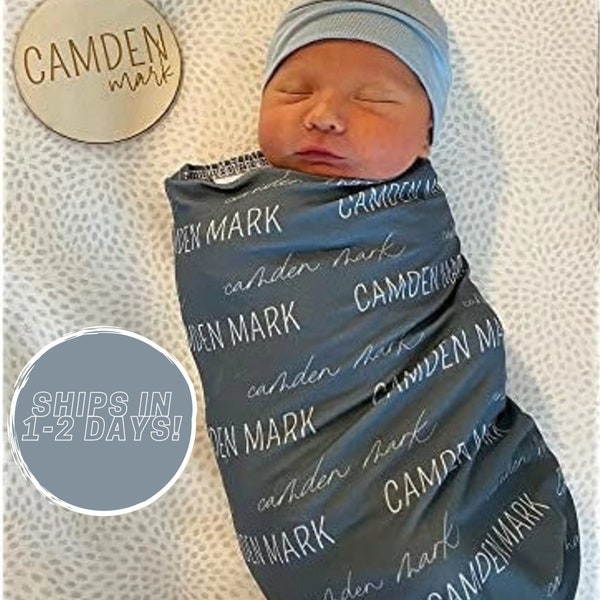 Personalized Swaddle Blanket Etsy