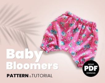 Easy Baby Bloomers Sewing Pattern: Ruffled Diaper Cover (PDF Pattern)