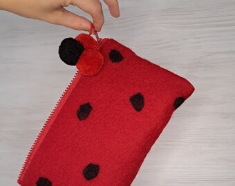 Cartera de lana de merino