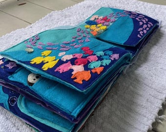 Mermaid Adventure Storybook Felt Book / Quiet Book Digital Pattern PDF and SVG Cut Files Download
