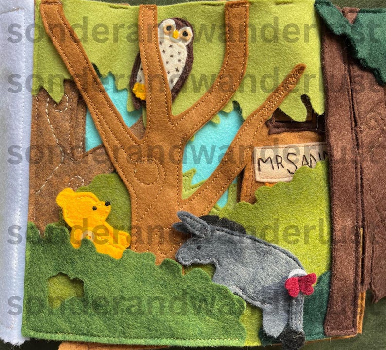 Classic Bear Storybook Felt Book / Quiet Book Digital Pattern PDF Download and SVG Cut Files — Based on the original story by A. A. Milne image 5