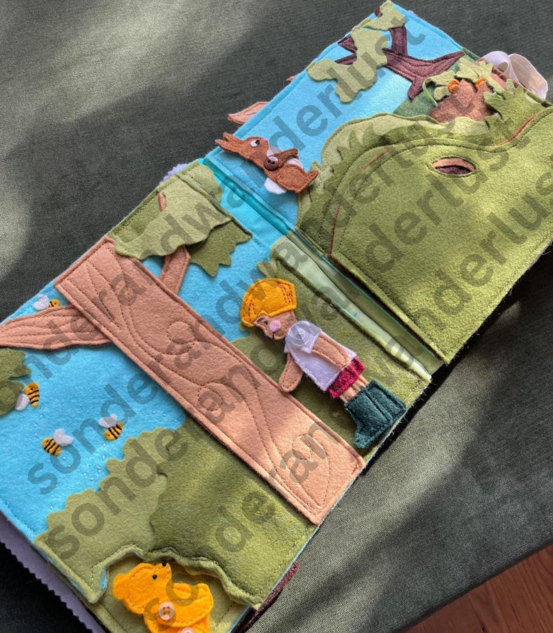 Classic Bear Storybook Felt Book / Quiet Book Digital Pattern PDF Download and SVG Cut Files — Based on the original story by A. A. Milne image 9