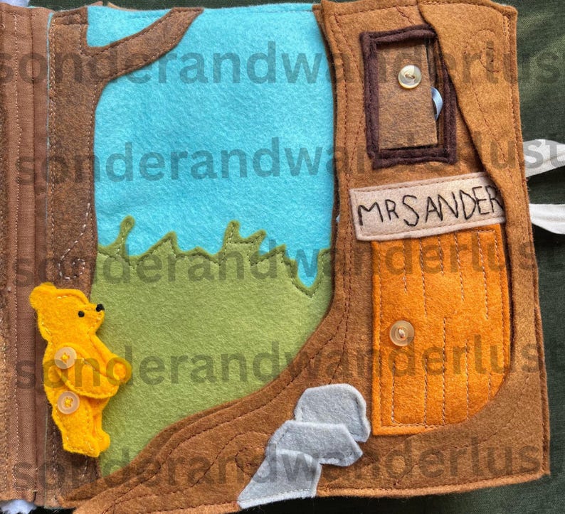 Classic Bear Storybook Felt Book / Quiet Book Digital Pattern PDF Download and SVG Cut Files — Based on the original story by A. A. Milne image 6