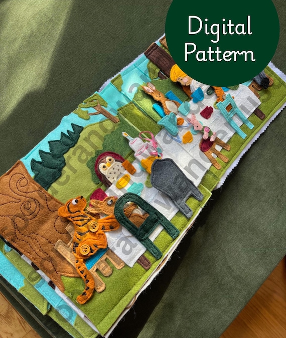 Classic Bear Storybook Felt Book / Quiet Book Digital Pattern PDF Download and SVG Cut Files — Based on the original story by A. A. Milne