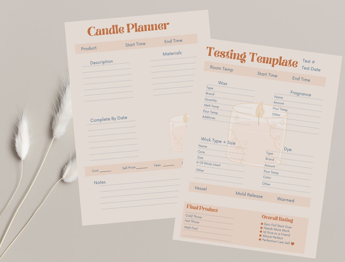 Candle Testing Template Candle Making Testing Sheet Candle Etsy Candle Testing Template Candle Making Testing Sheet Candle Etsy