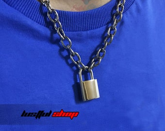 Padlock Necklace Men - Etsy