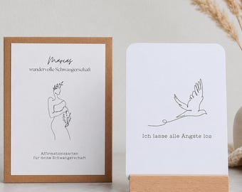 Pregnancy Affirmation Cards | Affirmations for Mothers | Pregnancy Gift | Positive Birth Affirmations | Baby Shower Gift