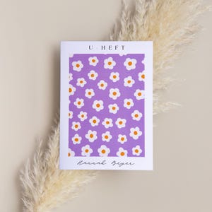 Hülle U-Heft und Impfpass personalisiert mit Namen | Schutzhülle für Untersuchungsheft und deutschen Impfpass I Uheft Blumen Design