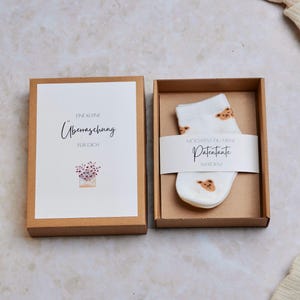 Ask godmother I Gift box with baby socks I Baby baptism I Godfather gift I Ask godfather I Gift idea godmother godfather
