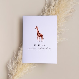 U-Heft und Impfpass Hülle Giraffe I personalisiert mit Namen | Schutzhülle für Untersuchungsheft und deutschen Impfpass